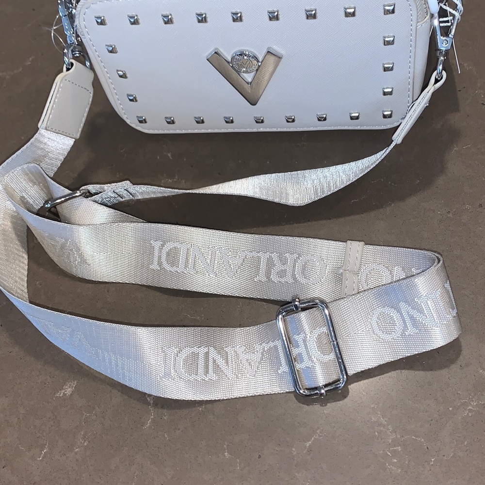 NWT Valentino Orlandi Studded Double Zip Crossbody Guitar Strap Camera Bag - Picture 13 of 15